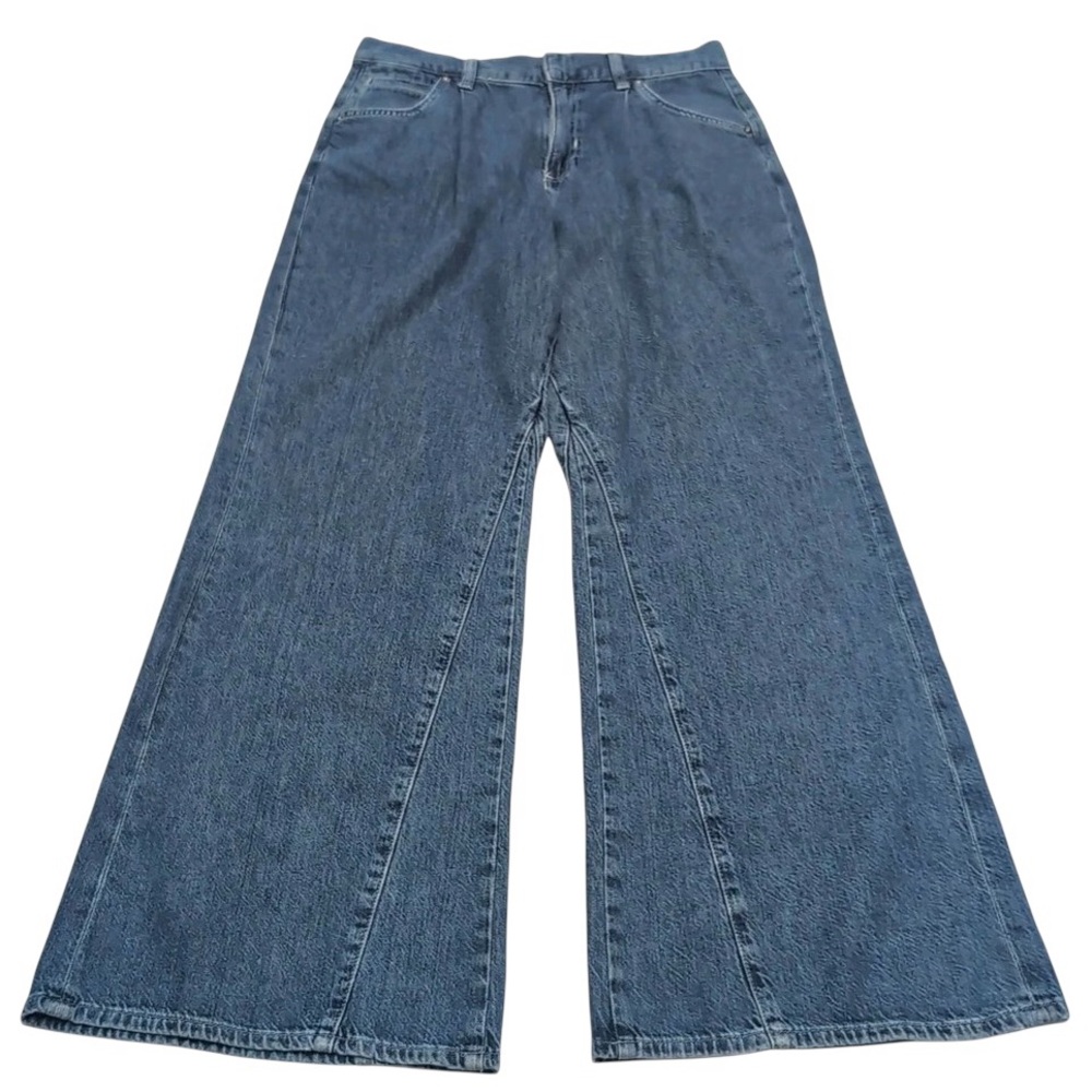 FREE PEOPLE We The Free Sheridan Baggy Flare Wide Leg High Rise Jeans Size 28x32 - Picture 2 of 9